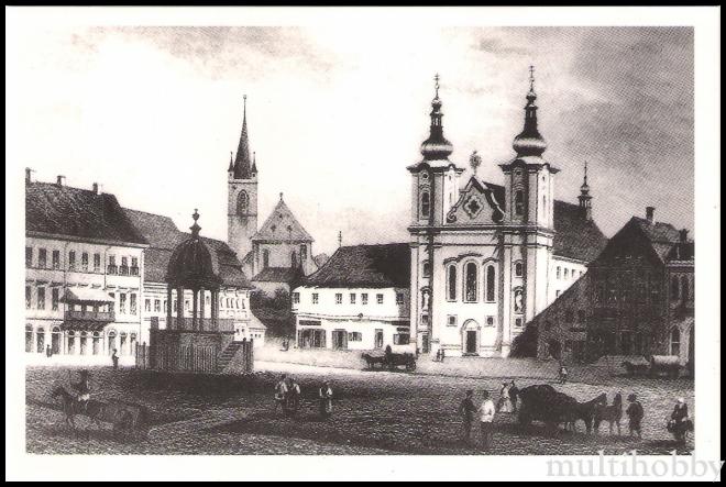 Carte postala Tirgu Mures - Biserica Sf.Janos,fantana Bodor si casa lui Nagy Szabo Ferenc