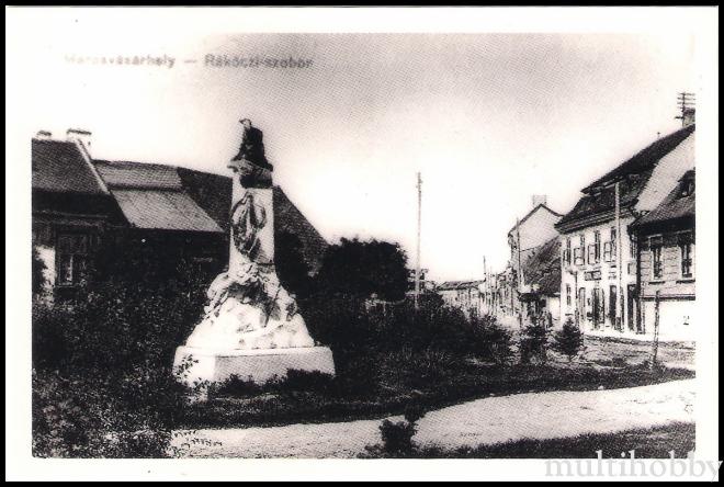 Carte postala Tirgu Mures - Statuia Rakoczy - In intersectia Strada Kossuth Lajos cu Strada Arany Janos