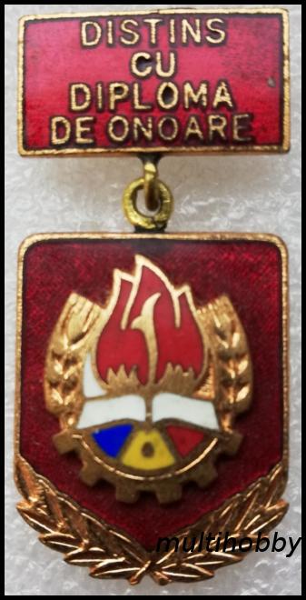 Insigna - *Medalie <Br /> Distins cu diploma de onoare
