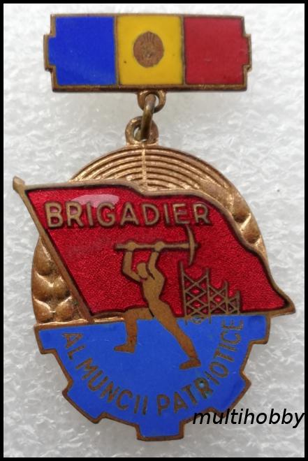 Insigna - *Medalie <br /> Brigadier al muncii patriotice