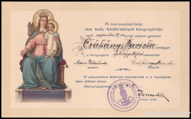 Titularizare de consilier pentru fetele majore la Congregatia Romano-Katolica din Tirgu Mures