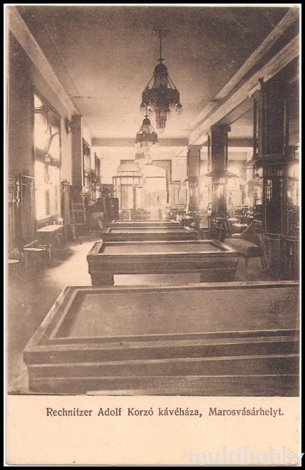 Carte postala Tirgu Mures - Interior Cafeneaua Rechnitzer Adolf Korzo