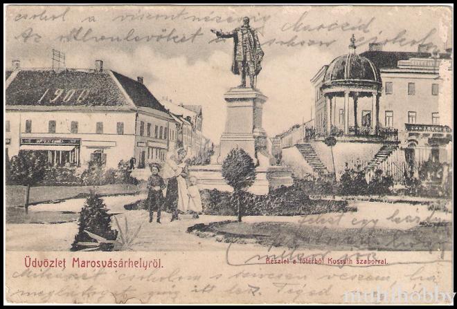 Carte postala Tirgu Mures - Statuia lui Kossuth