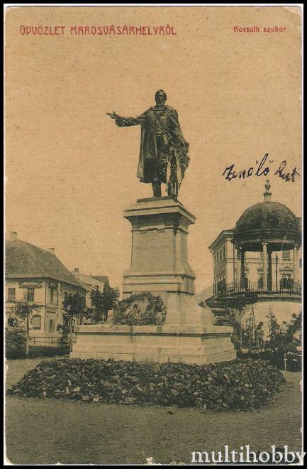 Carte postala Tirgu Mures - Statuia lui Kossuth