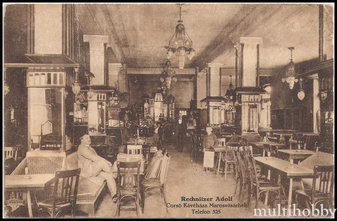 Carte postala Tirgu Mures - Interior Cafeneaua Rechnitzer Adolf Korzo