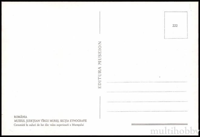 Carte postala Tirgu Mures - Muzeul Judetean - Sectia Etnografie - Ceramica din suluri de lut din valea superioara a Muresului/img/carti_postale/Tg-Mures0857_b.jpg