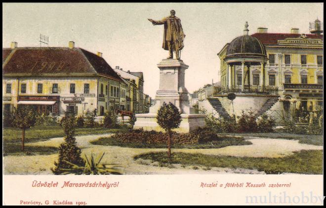 Carte postala Tirgu Mures - Statuia lui Kossuth