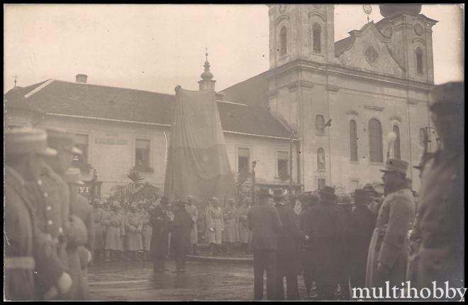 Carte postala Tirgu Mures - Dezvelirea Monumentului ostasului roman