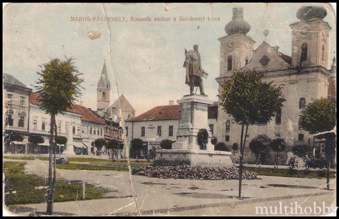 Carte postala Tirgu Mures - Statuia lui Kossuth