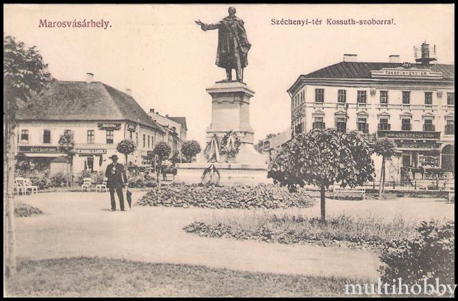 Carte postala Tirgu Mures - Statuia lui Kossuth