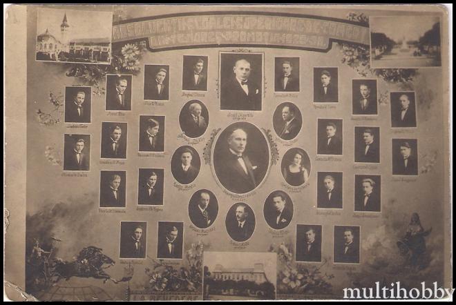 Carte postala Tirgu Mures - Absolventii scolii comerciale superioare 1929-1930