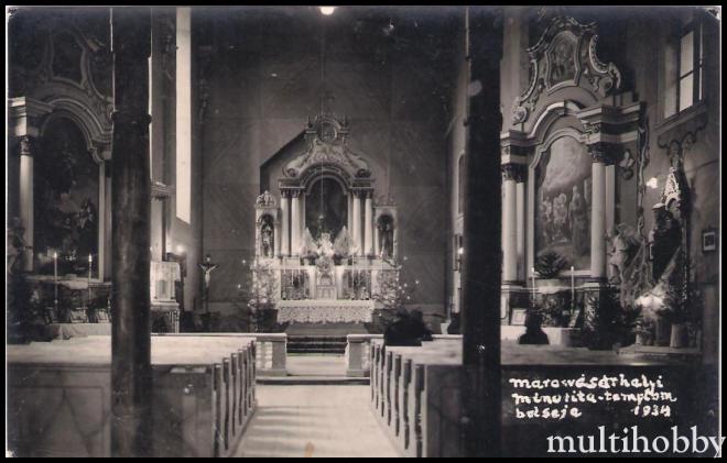 Carte postala Tirgu Mures - Interior Biserica Franciscana