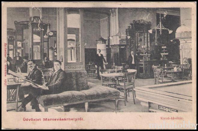 Carte postala Tirgu Mures - Interior Cafeneaua Rechnitzer Adolf Korzo