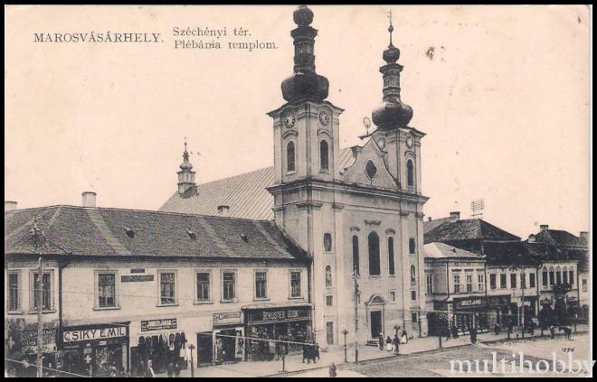 Carte postala Tirgu Mures - Centru - Piata Szechenyi - Biserica Romano-Katolica