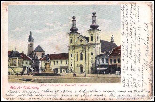 Carte postala Tirgu Mures - Centru - Statuia lui Kossuth