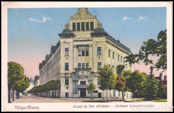 Carte postala Tirgu Mures - Liceul de fete Unira