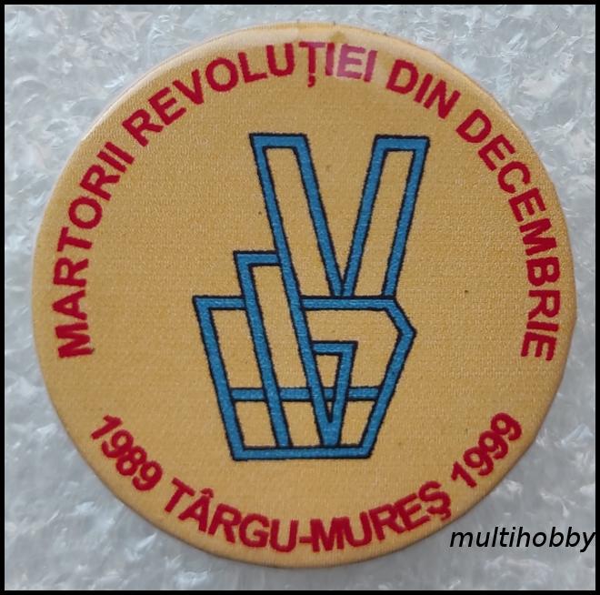 Insigna - Martorii revolutiei din decembrie<br/>1989 Targu-Mures 1999