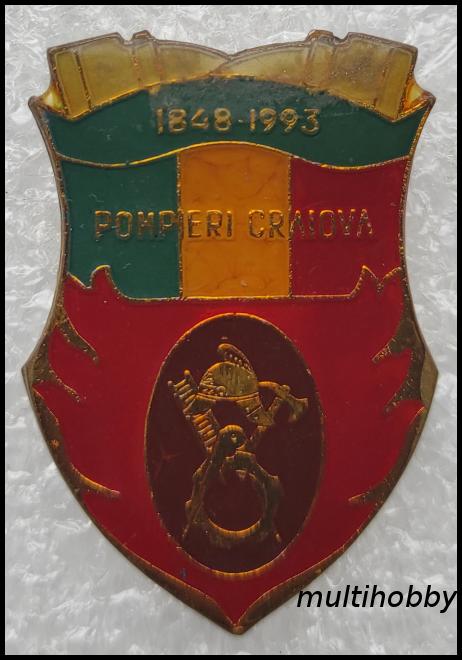 Insigna - Pompieri Craiova<br/>1848-1993