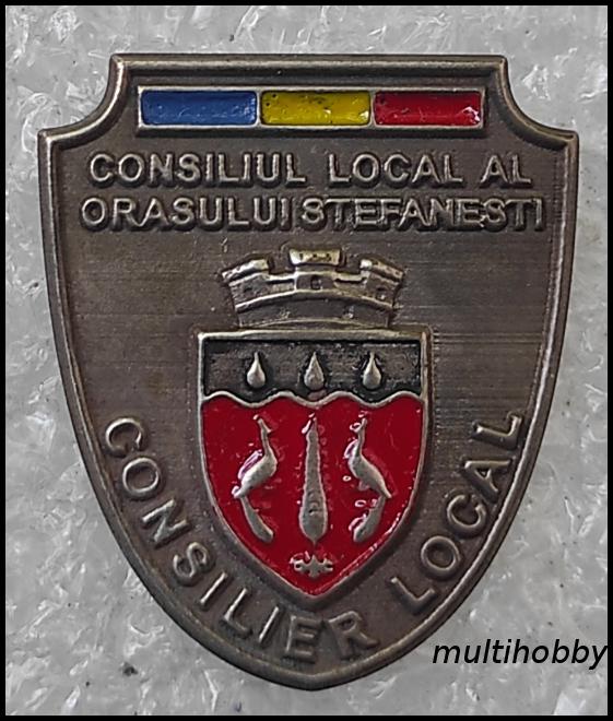 Insigna - ****Consilier Local al Orasului Stefanesti <br> Consilier local