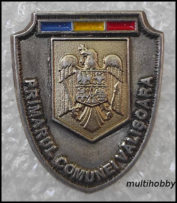 Insigna - **Primar <br> Primarul comunei Valisoara