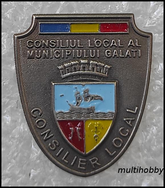 Insigna - ***Consiliu Local al municipiului Galati <br> Consilier Local