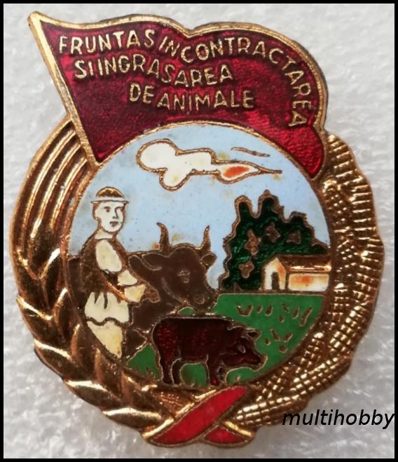 Insigna - Fruntas in contractarea si ingrasarea de animale