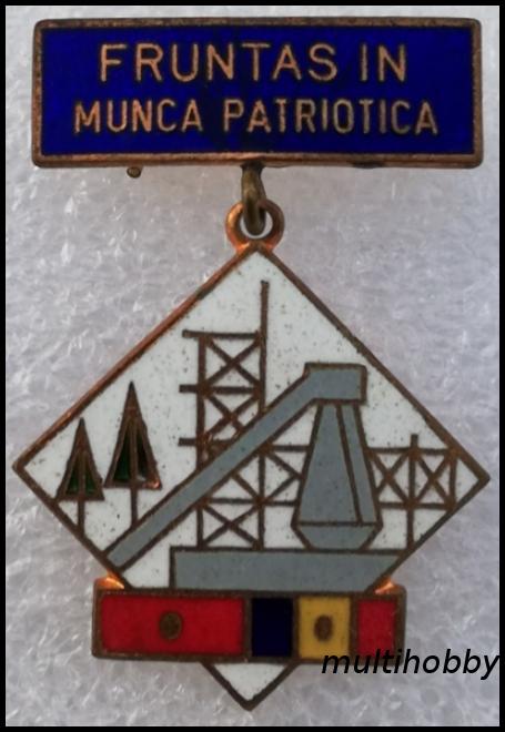 Insigna - Fruntas in munca patriotica