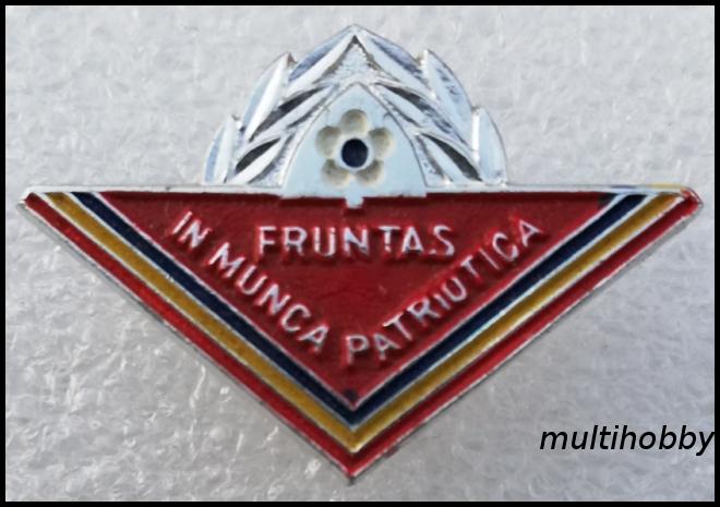 Insigna - Fruntas in munca patriotica