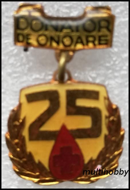 Insigna - Donator de onoare - 25