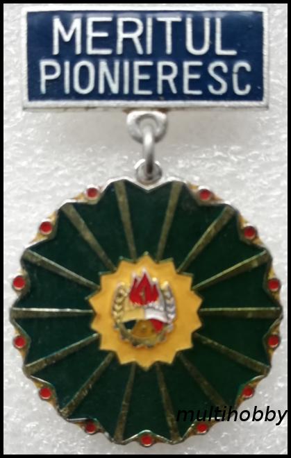 Insigna - Medalie <br /> Meritul pionieresc