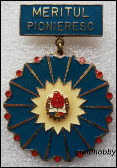 Insigna - Medalie <br /> Meritul pionieresc