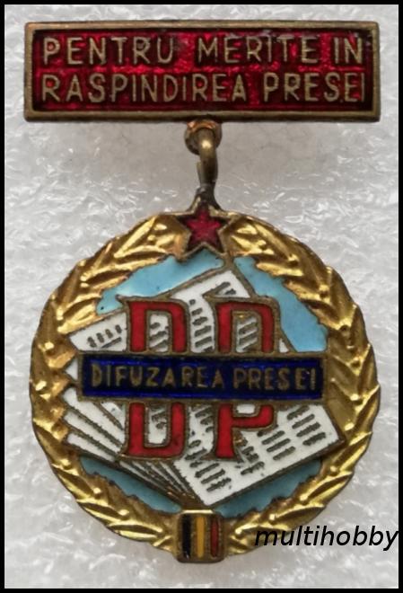 Insigna - Medalie <br /> Pentru merite in raspandirea presei
