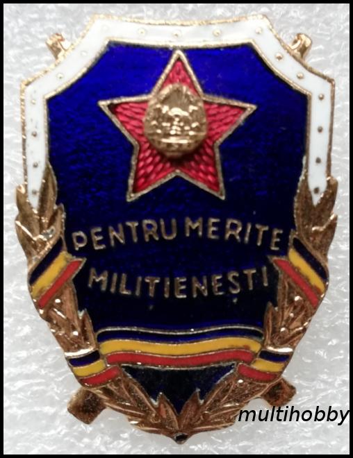 Insigna - Pentru Merite militienesti