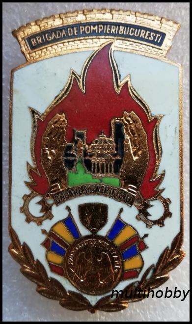 Insigna - Brigada de pompieri Bucuresti - Onoare si sacrificiu