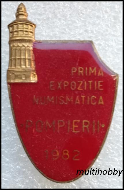 Insigna - Prima expozitie numismatica 1982