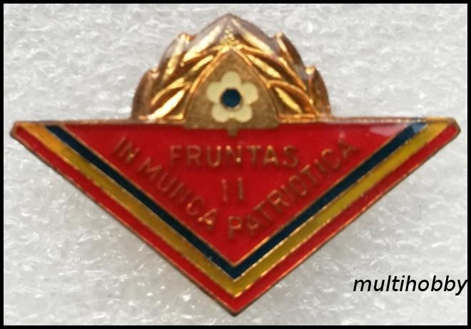 Insigna - Fruntas in munca patriotica clasa II