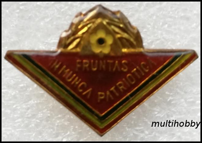 Insigna - Fruntas in munca patriotica