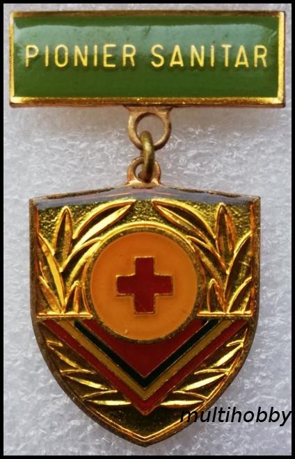 Insigna - *Medalie <Br /> Pionier sanitar