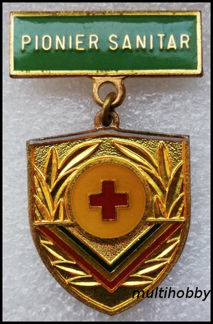 Insigna - *Medalie <Br /> Pionier sanitar