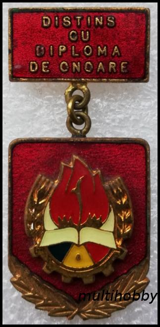 Insigna - *Medalie <Br /> Distins cu diploma de onoare