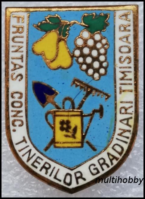 Insigna - Fruntas Concursul tinerilor gradinari Timisoara