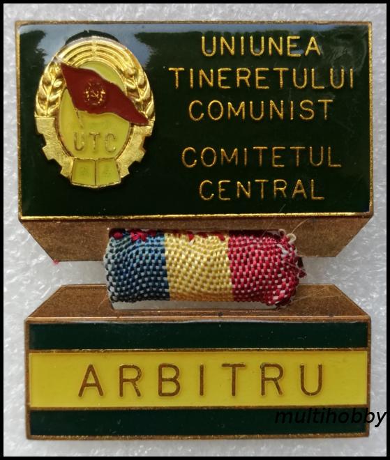 Insigna - *Medalie <br /> Arbitru - UTC,CC