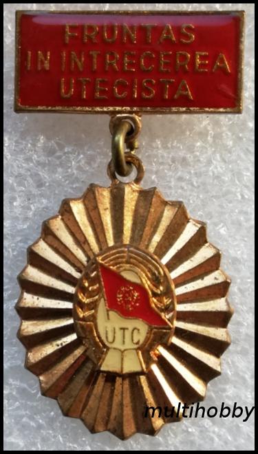 Insigna - *Medalie <br /> Fruntas in intrecerea utecista