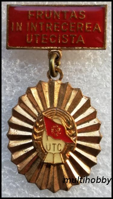 Insigna - *Medalie <br /> Fruntas in intrecerea utecista