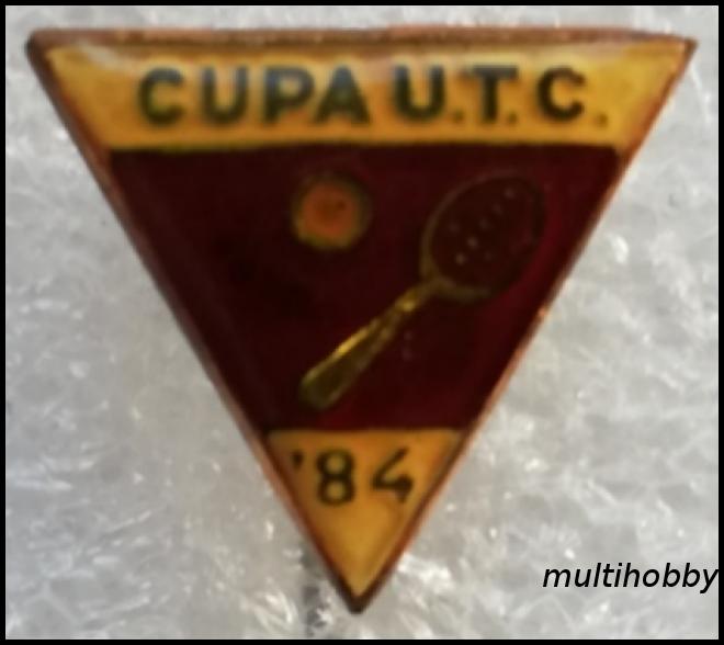 Insigna - 1984 <br /> Cupa UTC - Tenis de camp