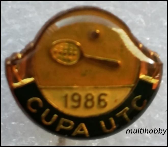Insigna - 1986 <br /> Cupa UTC - Tenis de camp