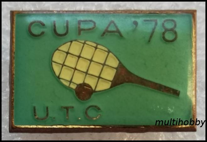 Insigna - 1978* <br /> Cupa UTC - Tenis de camp