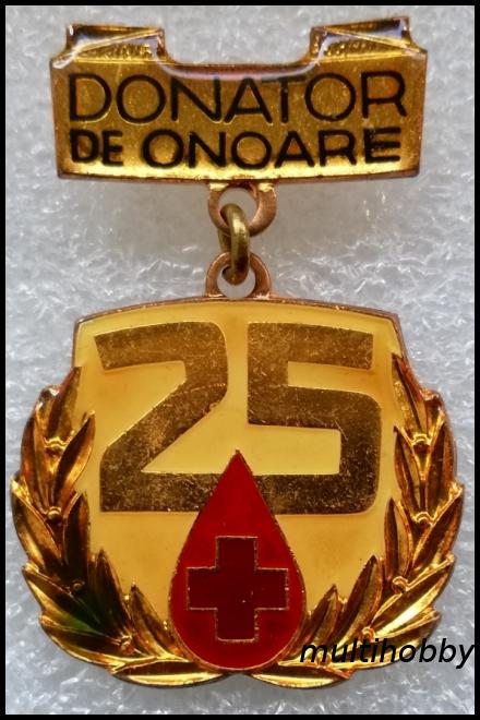 Insigna - Donator De Onoare - 25