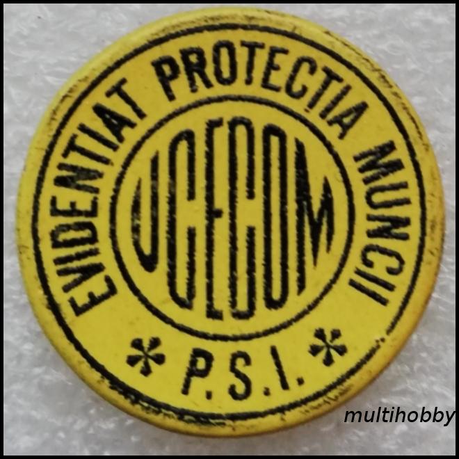 Insigna - Evidentiat Protectia Muncii- P.C.I. UCECOM