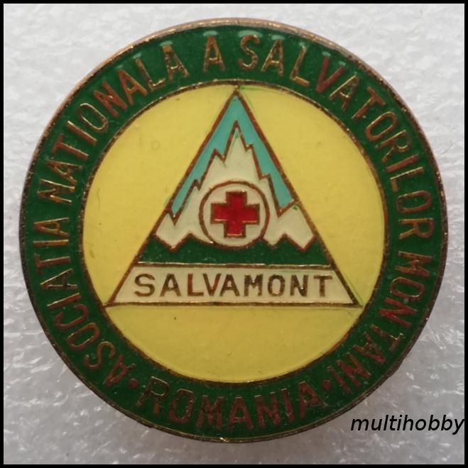Insigna - Salvamont 03 <br /> Asociatia nationala a salvatorilor montani romania